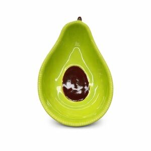 Green Avocado-Shaped Ceramic Bowl